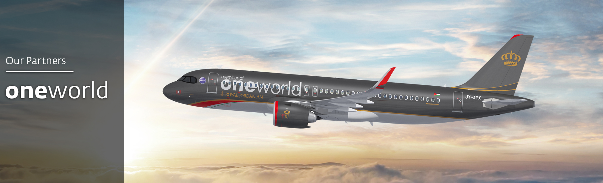 Official image for Royal Jordanian and oneworld alliance loyalty partnership